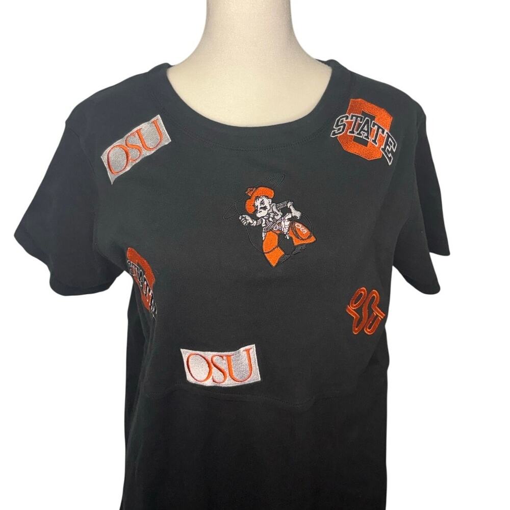 Castles Sports OSU Cowboys Maxi Short-Sleeve T-Shirt Dress Med Black Pokes VTG